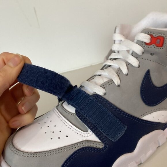 Nike Air Trainer 1 White Midnight Navy Medium Grey Size 9.5 - Picture 4 of 13